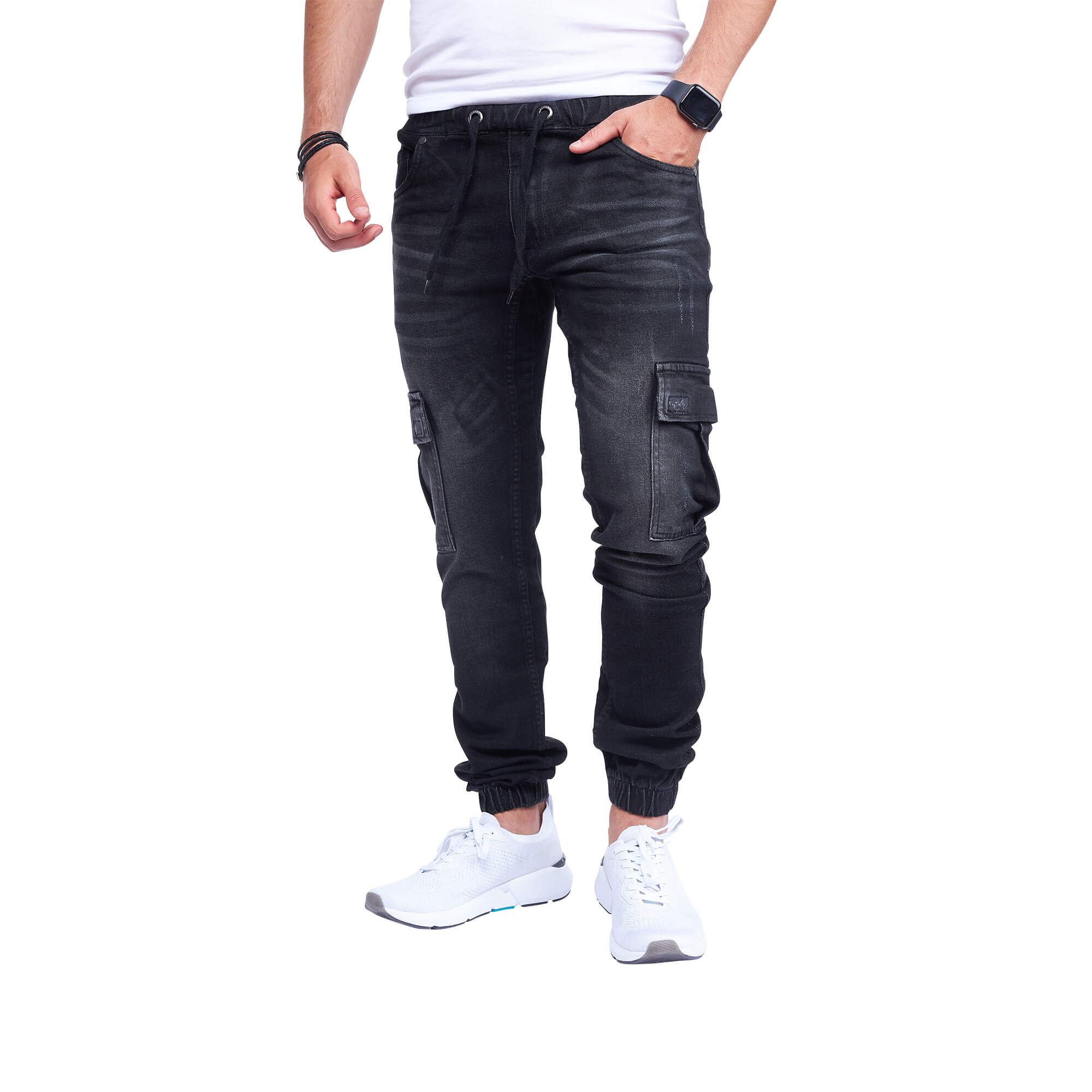 STYLEKO Cargo Jeans Hose Elastischer Hosenband
